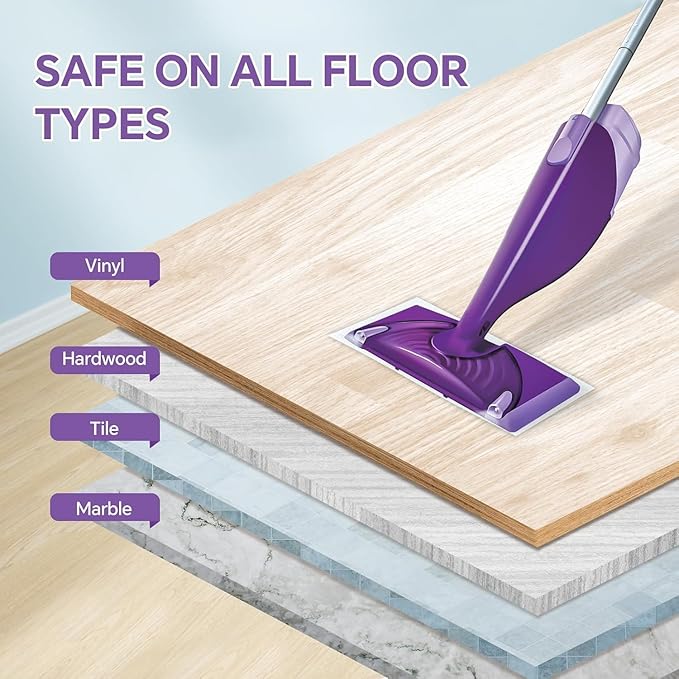 16 Pack Disposable Mop Pad Refills for Swiffer Wet Jet Spray Mop，Heavy Duty WetJet Mopping Pad，Multi Surface Pad Refills for Floor Cleaning