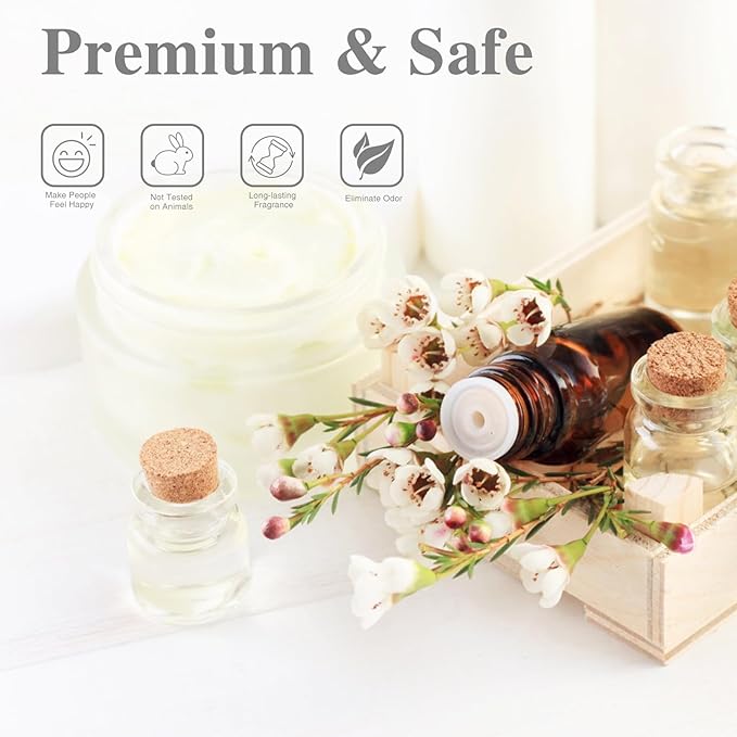 100ML/3.38fl.oz Coconut & Vanilla Fragrance Oils, PHATOIL Coconut & Vanilla Oil for Diffuser, Humidifier, Scented Oils for DIY Soap, Candle Making with Premium Glass Dropper