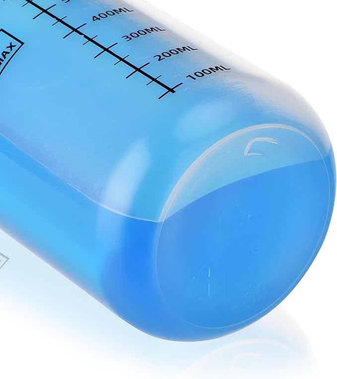 32oz/1000ml Wide Mouth Plastic Bottles, Graduated Food Grade Leak Proof PP Containers Jars with Airtight Lids for Water Sample Lab Reagent Liquid Medicine Storage (Transparent,30 * 1000ML)