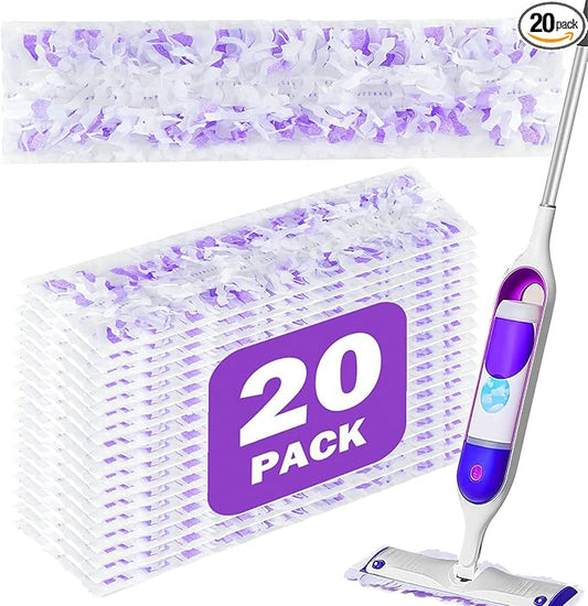 20 Pack Disposable Power Mop Pad Refills for Swiffer Power Mop, Compatible with Swiffer Power Mop, Thickened Multi-Surface Replacements for Swiffer Wet Pads Refill on All Finished Floors.