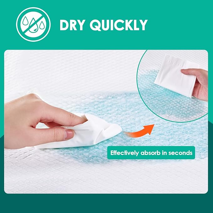 JollyMate Dog Pee Pads Extra Large 30"x36", 100 Pack X-Large Super Absorbent Pet Training Pads with Adhesive Tabs, 6 Layers Thick Leak-Proof Potty Pads for Dogs and Puppies