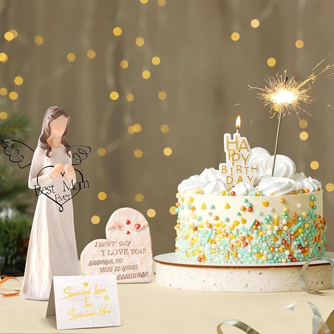 Best Mom Ever Figurines - Mothers Day Unique Gifts for Mom from Daughter Son Birthday Gifts for Mother Sculpted Hand-Painted Figurine Birthday Christmas