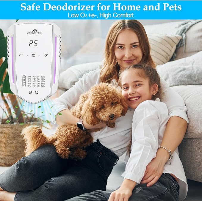 Cat Litter Deodorizer – 99% Odor Eliminator for Strong Pet Odors, Plug In Negative Ion Air Purifier for Litter Box, Home, Kitchen, Bathroom, Ozone-Free & Quiet Portable (XL)