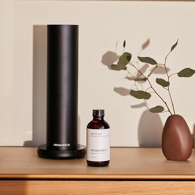 Aromatech White Tea Aroma Essential Oil Blend: Luxury Hotel inspired Aromatherapy with White Tea, Orange & Palo Santo for Ultrasonic Diffusers & Nebulizers - 2 fl oz, 60 mL