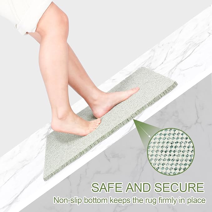 Joyhalo Shower Mats for Showers Anti Slip for Elderly, 24'' x 24'' Non Slip Bath Mat for Inside Shower, Bath Tub Mats for Bathroom Non Slip for Shower, PVC Loofah Bathroom Mats, Mint Green