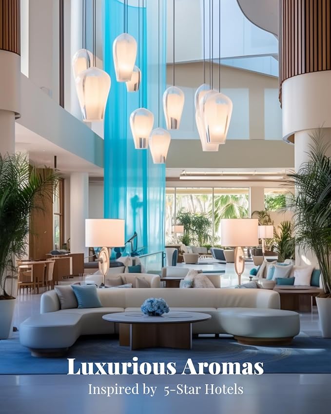 Waterless Diffuser with Hotel Essential Oils, Luxury Home Scents - Inspired by 5-Star Hotels, Fragrance Oil Blends for Diffusers, Air Freshener Aromatherapy Gifts Set