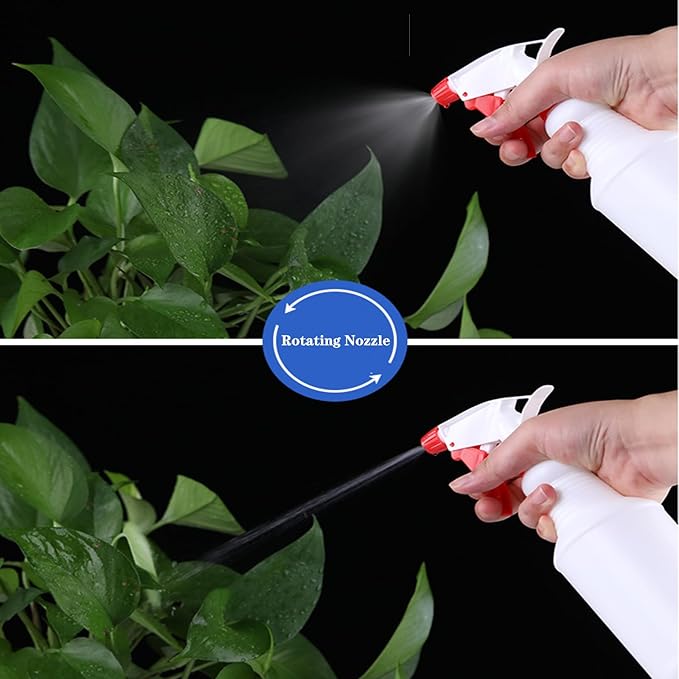 Tergy 10 Packs 32oz Empty Spray Bottles Plastic Heavy Duty Refillable Spray Bottles with Adjustable Nozzle and Measurements for All Purpose Cleaning Solutions