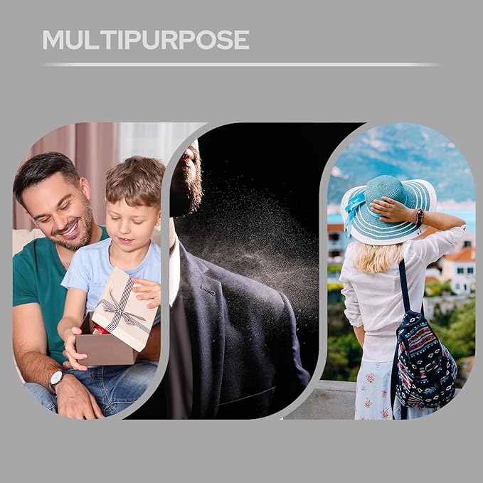 Travel Perfume Bottle Refillable - Cologne Spray Atomizer Mini - Small Travel Size Sprayer Empty for Refill Sample Container - Portable Fragrance Decant Dispenser for Men Women 3PCS 8ml Grey