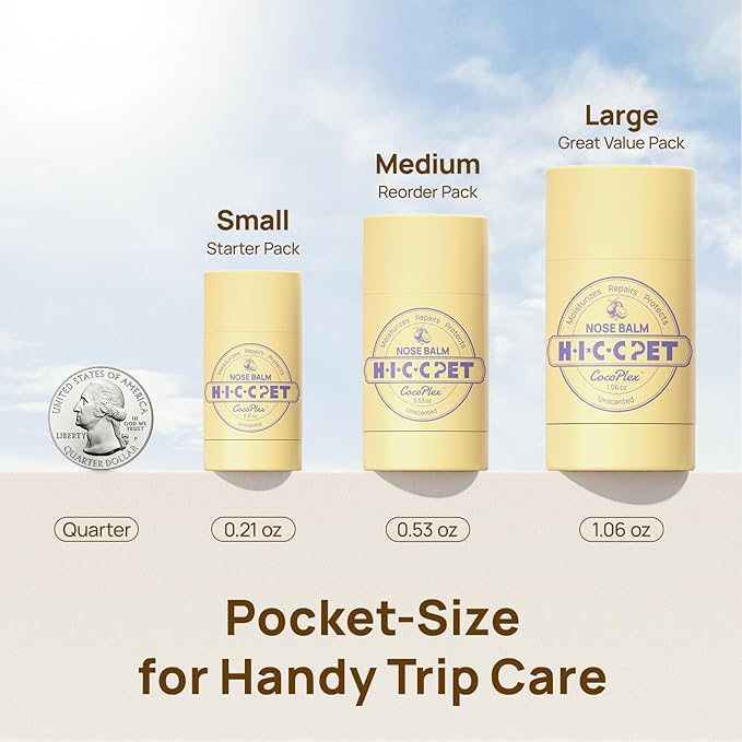 HICC PET Nose Balm for Dogs and Cats, Vet-Recommended Moisturizes, Soothes, Repairs Dry & Cracked Skin, Dog Wrinkle Butter Cream for Frenchies with Fermented Coconut Oil, Horse Hoof, Joint Care