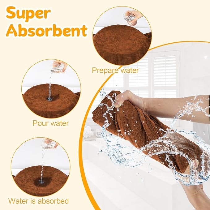 Dog Towels for Drying Dogs Large, Absorbent Microfiber Dogs Bath Towel, 40 x 24 Inch Soft Pet Grooming Towel, Dog Shower & Bath Supplies(Brown)