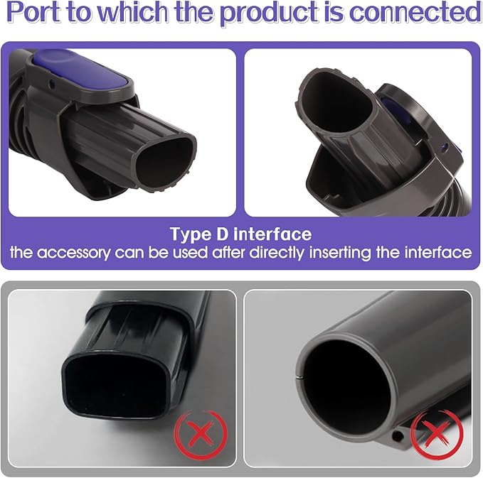 IX141 Pet Cordless Stick Vacuum Replacement Parts Compatible With Shark Pet Cordless Stick IX141 IZ462H IZ483H IZ363HT IZ361H IZ163H IZ362H Crevice Tool Horse Hair Brush Attachment for D-Shaped Vacuum