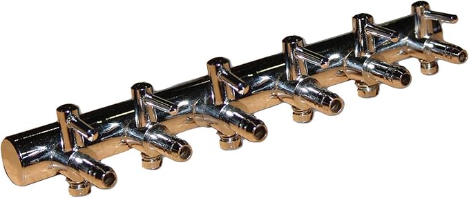 Hydrofarm AAPA45L Active Aqua Commercial, 6 Outlets, 20W, 45 L/min Air Pump, Silver