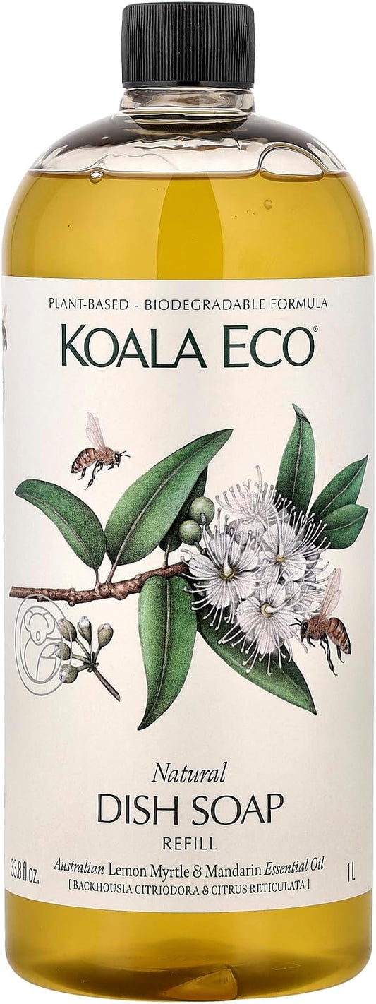 Koala Eco Dish Soap - with Australian Lemon Myrtle & Mandarin Essential Oil - 34oz