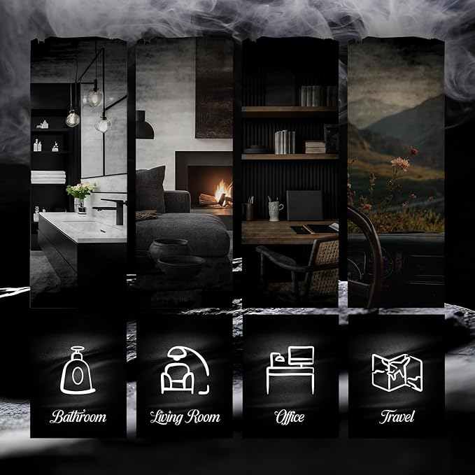 Gentleman Fragrance Oils Set, Essential Oil for Diffuser, Diffuser Oil, Use for Soap Candle Making, Sandalwood, Cedar, Rum, Leather, Smoky Oud, and Frankincense & Myrrh