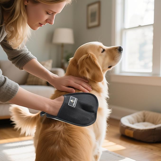 3Pcs Gloves Pet Hair Removal, Pet Hair Remover Glove, Washable Reusable Dogs Cats Hair Gloves for Furniture Bed Sheets Couch Clothes Carpet Car