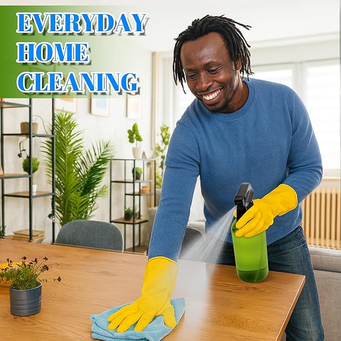 DIYSELF 2 Pack Spray Bottle for Cleaning Plastic Spray Bottles 16 oz 500ml Squirt Bottle for Hair Plants Pets Water Liquids Lab Empty Spray Bottles for Home and Garden (Green)