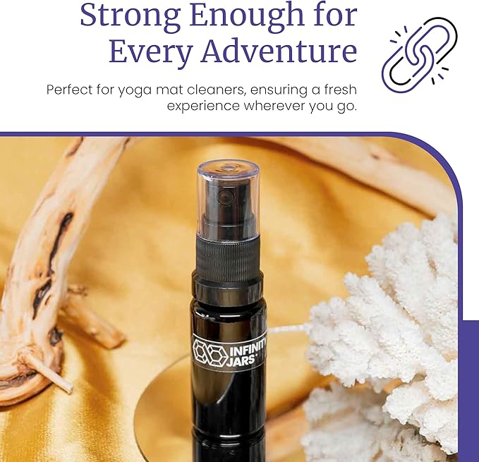 Infinity Jars 10 Ml (.34 fl oz) Black Ultraviolet Glass Fine Mist Spray Bottle Cleaning Products Refillable Containers Homemade Perfume Blends Room, Sprays Bath Beauty Hair, Screw Top Bottles