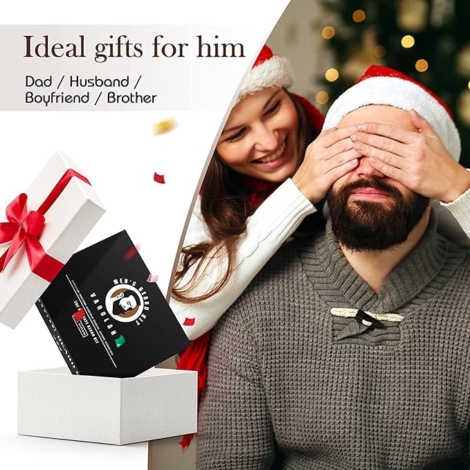 Birthday Gifts for Men, Mens Gifts, Unique Beard Care Kit for Men Best Friends Male Dad Brother Husband Fiance Him Boyfriend Coworker, Gift Ideas Gifts for Him