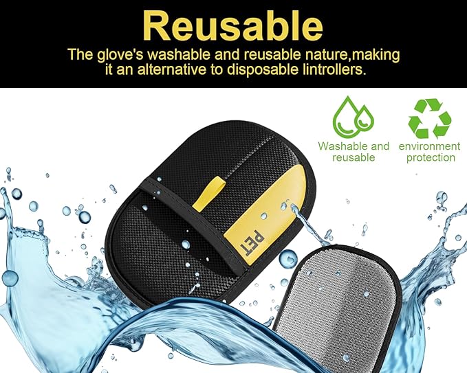 2Pcs Pet Hair Removal Glove for Cats & Dogs, Upgraded Five-Finger Electrostatic Pet Hair Gloves, Reusable Magic Brush Pet Hair Remover Tool for Laundry, Couch, Carpet, Car Seat