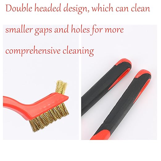 3Pcs Small Brass Wire Cleaning Brushes Set for Rust Removal in Holes