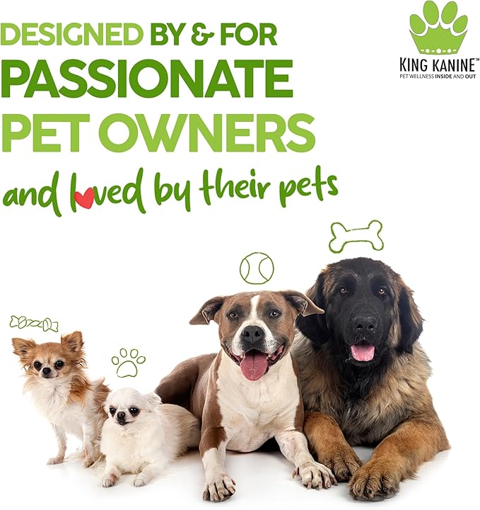 King Kanine Natural Dog & Cat Shampoo King Klean 16 oz | Organic Pet Shampoo for Sensitive & Dry Skin | Hypoallergenic Gentle Cleansing Formula for Pet Allergies