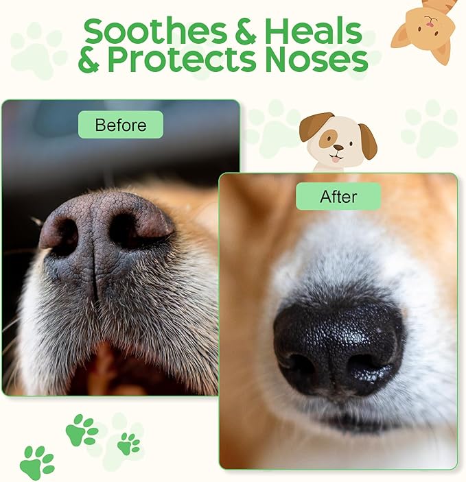Dog Paw Balm & Nose Balm (2.1oz ), Lick-Safe | All-Natural Dog & Cat Paw Protector Soother with Organic Coconut Oil for dog Dry and Cracked Paws, Nose, Elbows for Hot Pavement & Winter Protection