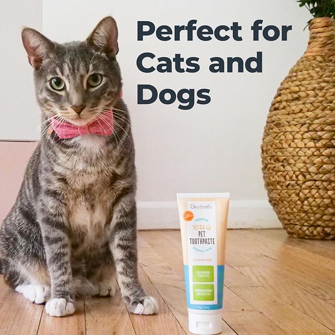 Oxyfresh Premium Dog & Cat Dental Gel Toothpaste - Best Teeth Cleaning Gel Helps Fight Plaque, Tartar and Freshen Bad Dog & Cat Breath - Best Pet Dental Care Toothpaste - 4oz