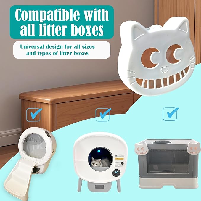 NewKe Cat Deodorizer Pod for Cumrige Self Cleaning Litter Box, Universal Odor Deodorant Compatible with Self-Cleaning Litter Box,Includes 2 OdorTrap Pod and 2 Odor Remover Refills Bags