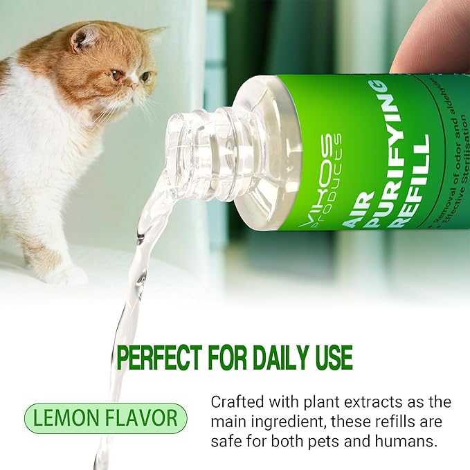 Cat Litter Deodorizer for PET-KIT PuraX PuraMax Self-Cleaning Cat Litter Box Odor Eliminator for Strong Odor Remover Litters Box Deodorizer Replaced Odors Remover Refills (Lemon Flavor)