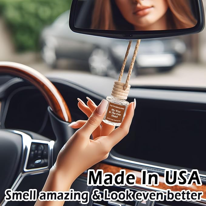 C Classy Car Air Freshener Hanging 2 Pack, My Way & The One Hotel Essential Oil Diffuser for C ar, Long-Lasting Fragrance, Car Air Fresheners for Women & Men Gift, Made in USA
