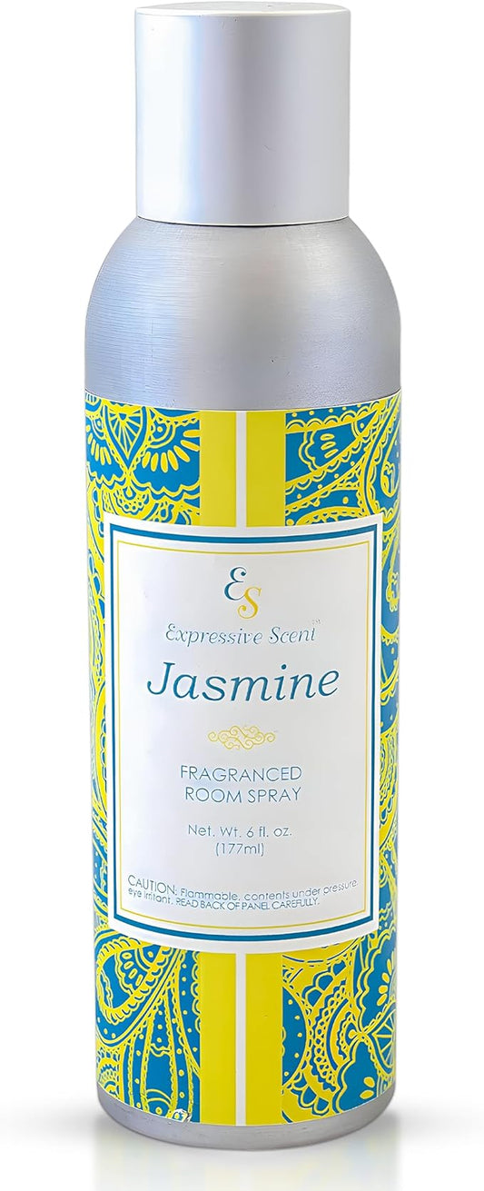 Expressive scent Room Spray Air Freshener - Long Lasting Jasmine Aroma for Home, Bathroom, kitchen, Office & Car – Air freshener for home 6 FL Oz