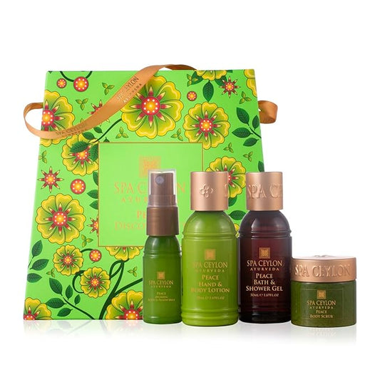 SPA CEYLON Peace Discovery Set | Ayurvedic Discovery Set for Tranquility and Relaxation | Spa Gift Set | Beauty Ritual