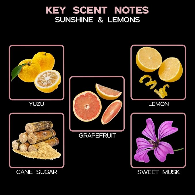 LOVSPA Sunshine & Lemons Diffuser Oil - Luxury Essential Oils for Diffuser Refill & Air Freshener Room Spray - Long-Lasting & Natural Home Fragrance, Scented Oil for Diffusers, USA Made, 4oz