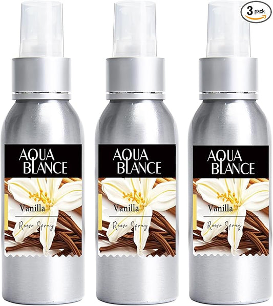 Fragrant Room Spray, Vanilla, 3 x 3.4 fl oz, Air Fresheners Odor Eliminator for Home, Bathroom, Concentrated Room Spray