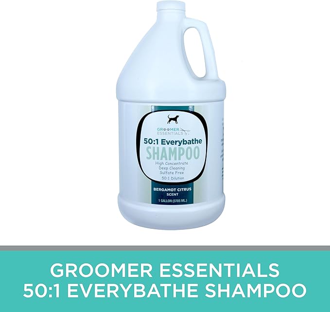 50:1 Everybathe Shampoo - 1 Gallon - Can Be Diluted Up to 50:1 - Can Be Used On Dogs Or Cats 12 Weeks Or Older - Free of Parabens and Sulfates