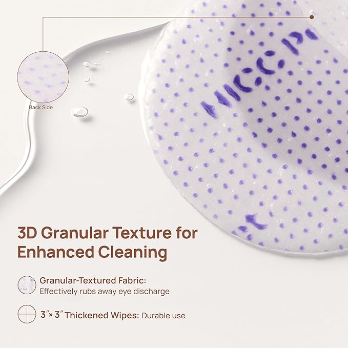 HICC PET Eyes Wipes for Dogs & Cats Upgraded Pro Version, Vet-Recommended Dog Eye Wipes Hypoallergenic, Dog Tear Stain Remover, Remove Debris, Mucus & Discharge - 100ct, Blueberry