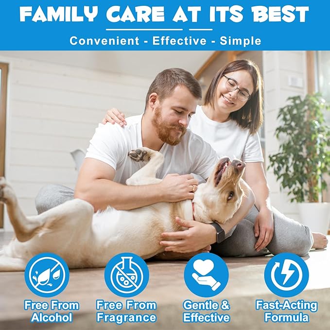 2Pcs Ear Drops for Dogs&Cats, Dog Ear Infection Treatment Drops with 1% Hydrocortisone for Dog Yeast Ear Infections, Soothes Itchy Ears, Prevents Infections, Safe for Puppies, Adult Dogs & Cats 2.02fl