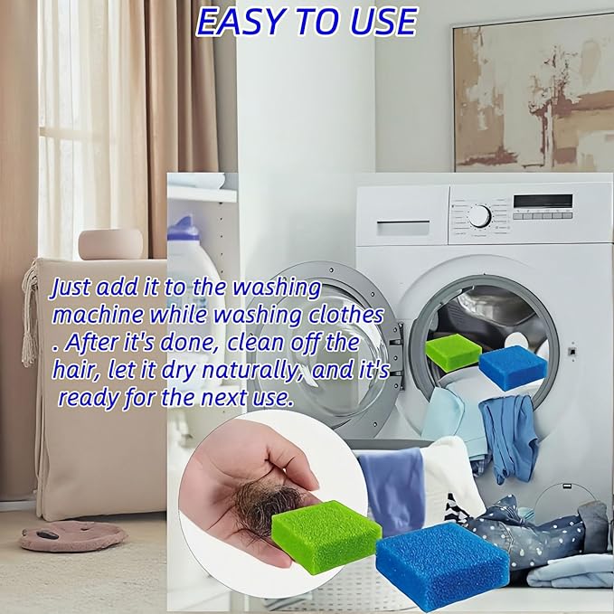 6 PCS Pet Hair Remover for Laundry,Reusable Lint Catcher for Washing Machine & Dryer - Effective Dog Cat Hair Remover for Clothes, Fur, Lint, Dander - Safe All Fabrics (Heavy Duty)