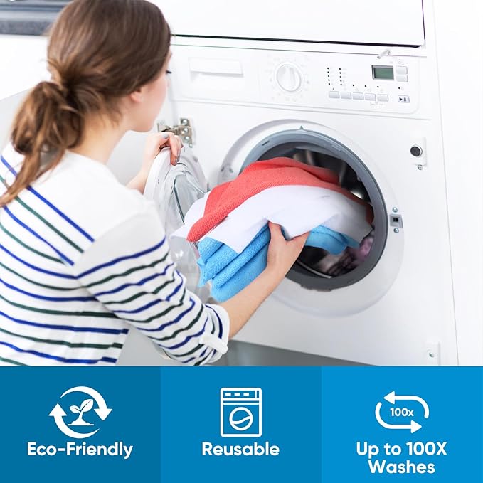 Microfiber Cleaning Cloth, 150 Sheets Shop Towels Commercial Grade Washcloths Lint-Free Work Rags Bulk Towels for Cars Mechanic Restaurant Garage Housekeeping, 11.5"x 11.5", Red