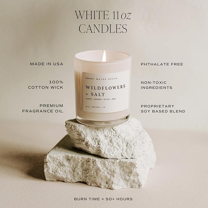 Sweet Water Decor Best Mom Ever Candle - Mother's Day Gifts for Mom, New Mom Gift, Spa Scented Mother Candle - 11oz White Jar, 50+ Hour Burn Time, Made in The USA