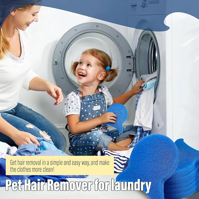 6 Pcs Pet Hair Remover for Laundry, Reusable Laundry Pet Hair Remover, Laundry Filter Balls for Dryer Sheets Pet Hair