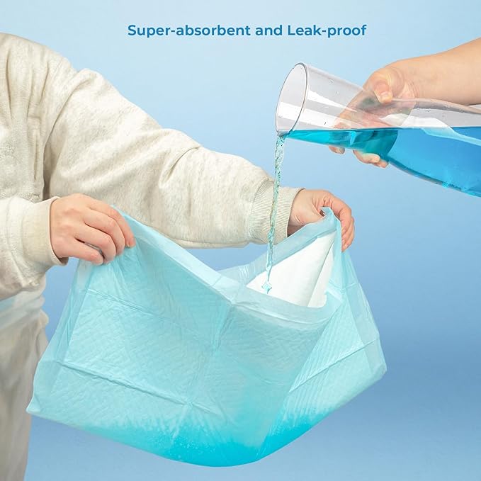 Best Pet Supplies XL Puppy Pads 100 Count - Super Absorbent Dog Training Pads, Quick-Dry, Odor Control, Disposable Pee Pads, Leak-Proof Wee Wee Pads for Indoor Dogs – Baby Blue XL, 100 Pack