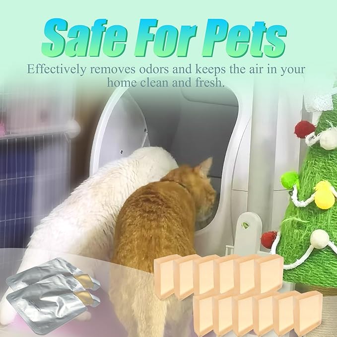 Odor Remover Compatible with MeoWant Self-Cleaning Cat Litter Box, Cat Toilet Odor Control Deodorant Gel for MeoWant Automatic Litter Box, Litter Deodorizer