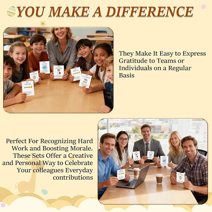 25 Set Animal Pun Note Cards, Employee Appreciation Gift Bulk for Coworkers Thank You Staff Vet Tech Week Gift, Inspirational Resin Office Pocket Gifts with Mini Animals,Cards and Organza Bags