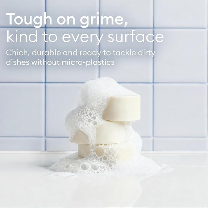 Vove Dish Soap Bar, Coastal Citrus Mint, Mandarin, Spearmint, Cypress & Bergamot Oils, Coconut Cleanser, Plant-Based Solid Dish Soap, Plastic-Free Kitchen Cleaner, FSC-Certified Packaging, 1 Bar