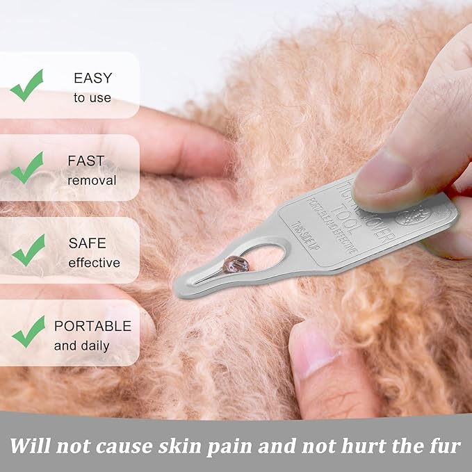 Tick Remover Tool Portable with Tick Removal Tweezers Suitable for Pet and Humans, Safe and Reliable, Quick Highly Effective, Pain-Free, Essential Tick Remover Key Tools for Outdoor Activities-3 Pack