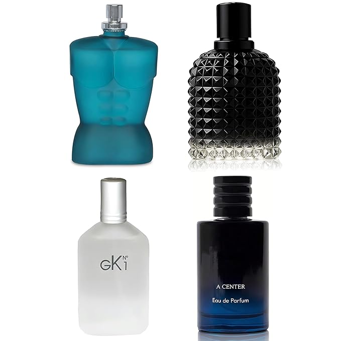 Men's Cologne Include 4 Variety Pack Perfume Gift Set- 3.4 Fl Oz Each Eau De Parfume Tobacco,Musk,Woody,Masculine Scent Long Lasting Fragrance(Bundle H)