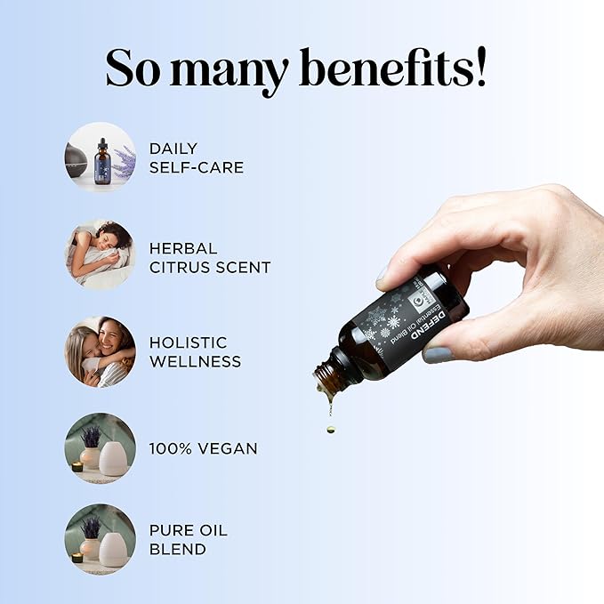 Defend Cleaning Essential Oil Blend - Pure Undiluted Natural Purification Essential Oils for Diffusers for Home Cleansing - Aromatherapy Essential Oil for Soap Making and Natural Household Cleaning