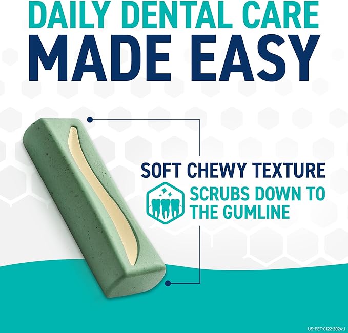 OraVet Dental Hygiene Chews for Small Dogs, Oral Care with Delmopinol, Vanilla Flavor, 14 Count