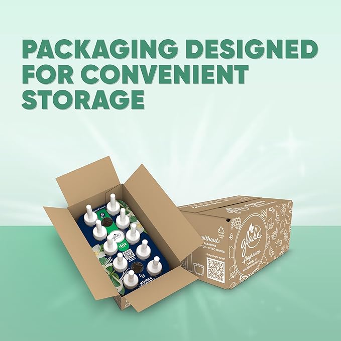 Glade PlugIns Refills Air Freshener, Jasmine & Honeysuckle, Scented and Essential Oils for Home and Bathroom, 0.67 Fl Oz, 10 Count